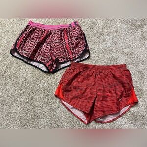 2 pair of Small Running shorts, Nike and Under Armour, Athletic Athleisure
